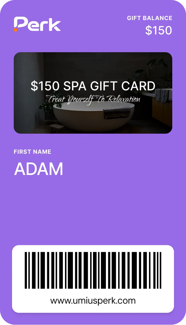 Perk $150 spa gift card