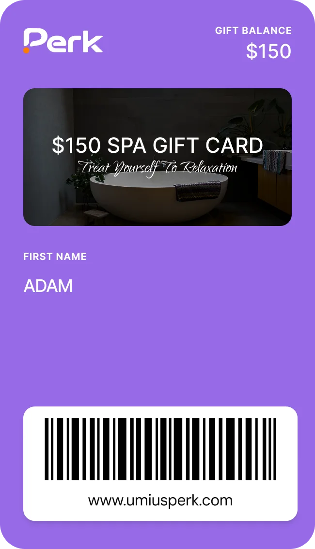 Perk $150 spa gift card